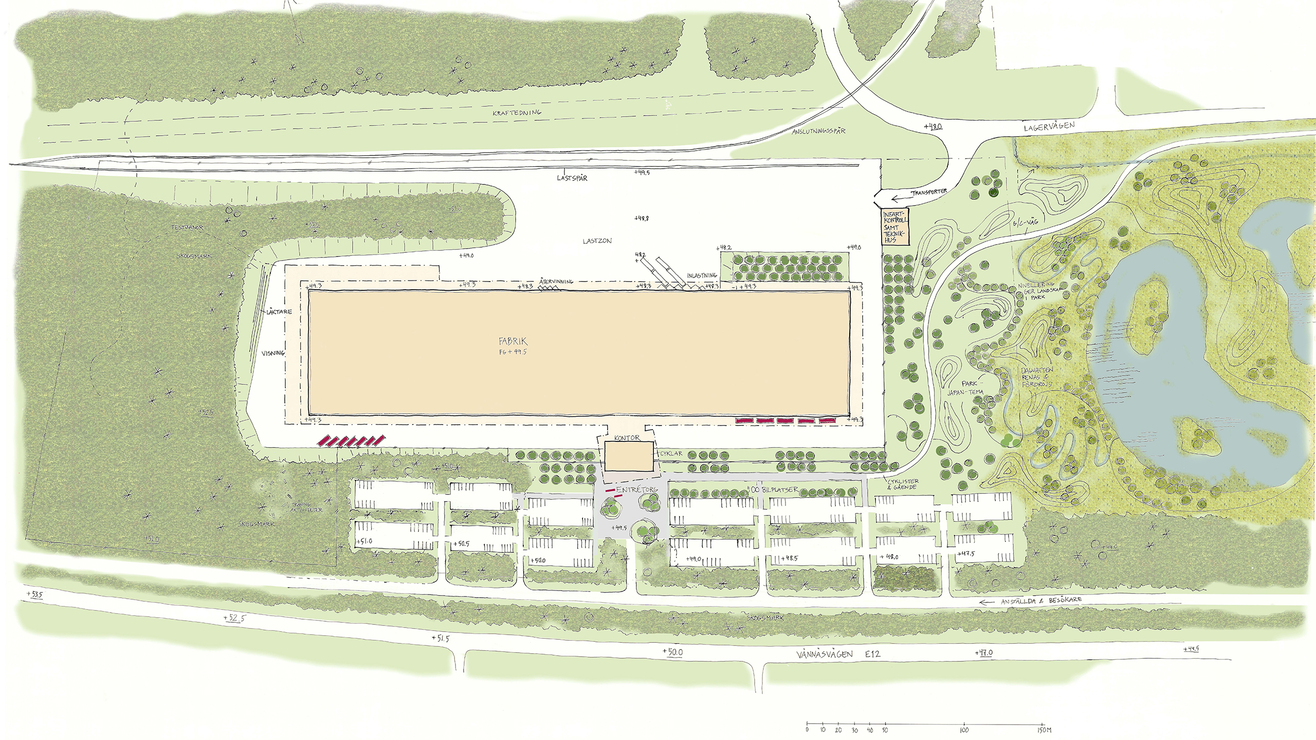 Komatsu Forest's situation plan for a new factory
