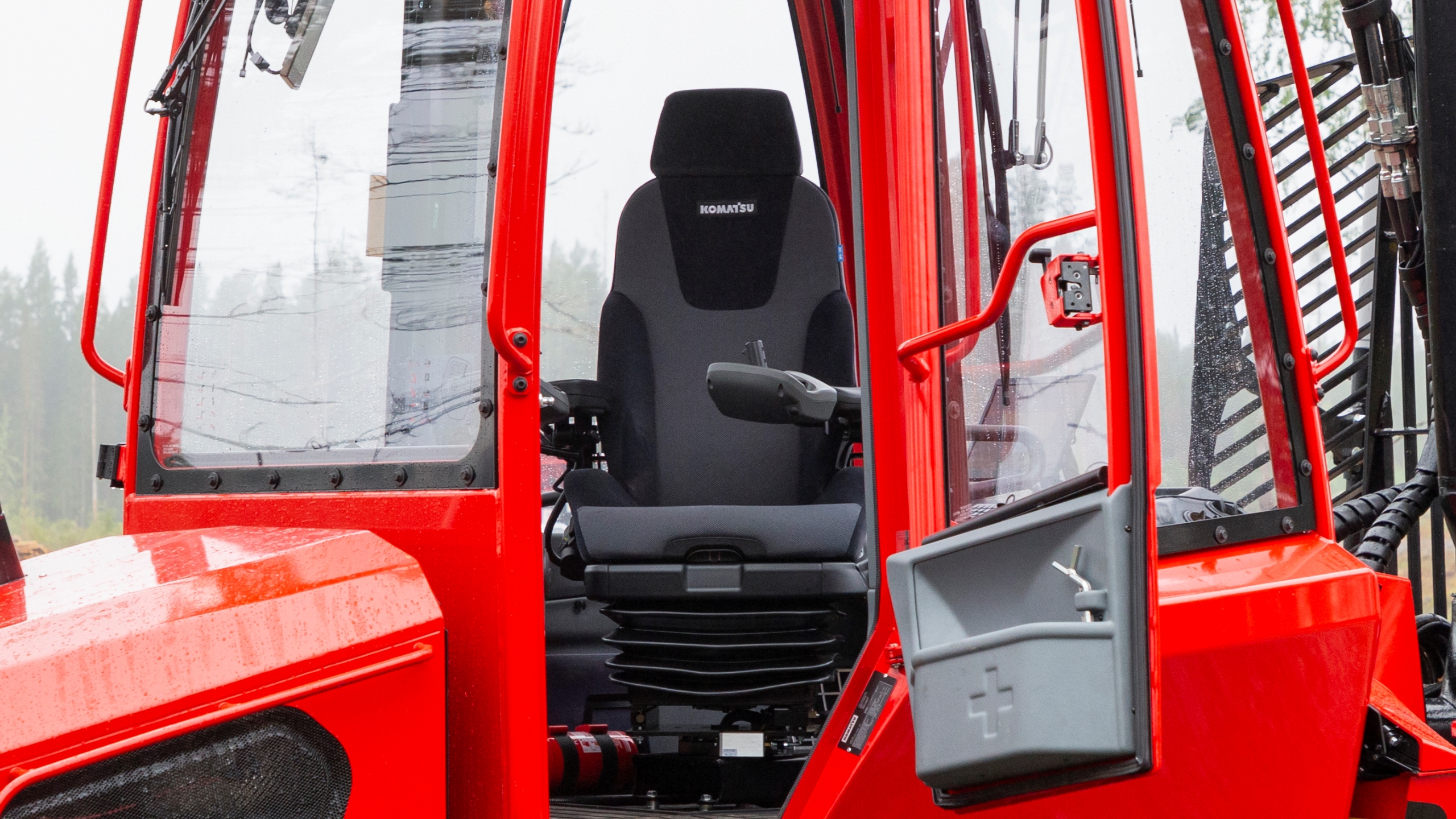 detalhe do ar-condicionado na cabine