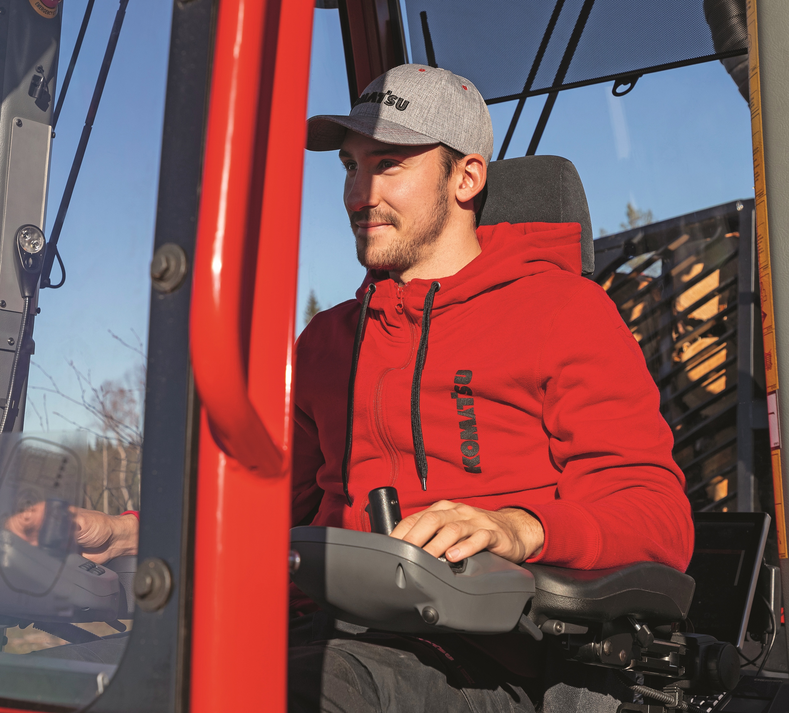 Visão geral da cabine Komatsu