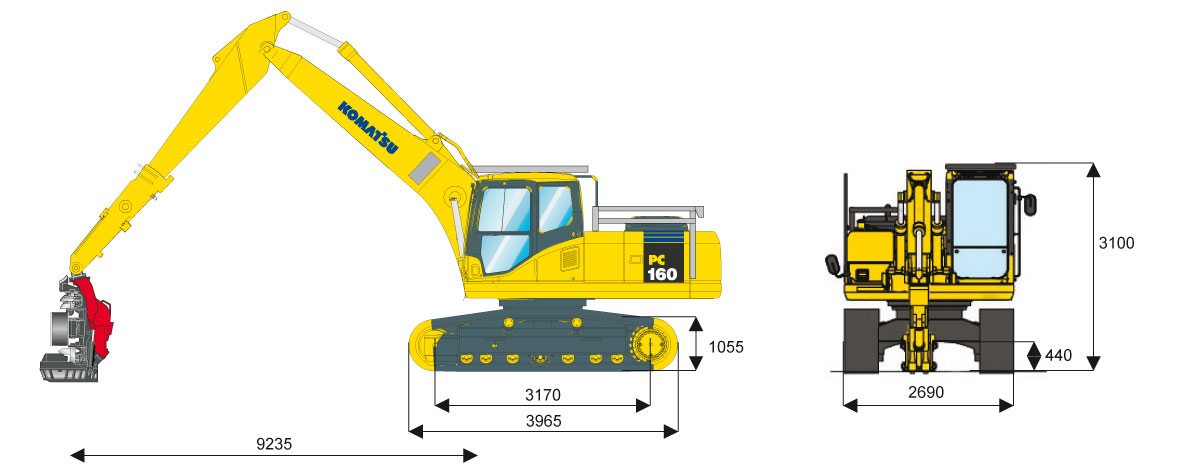 PC160 Harvester