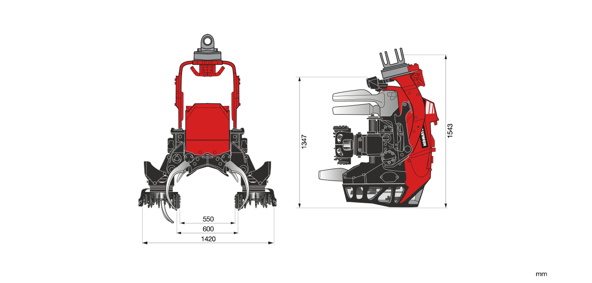 Komatsu C93 technical drawing