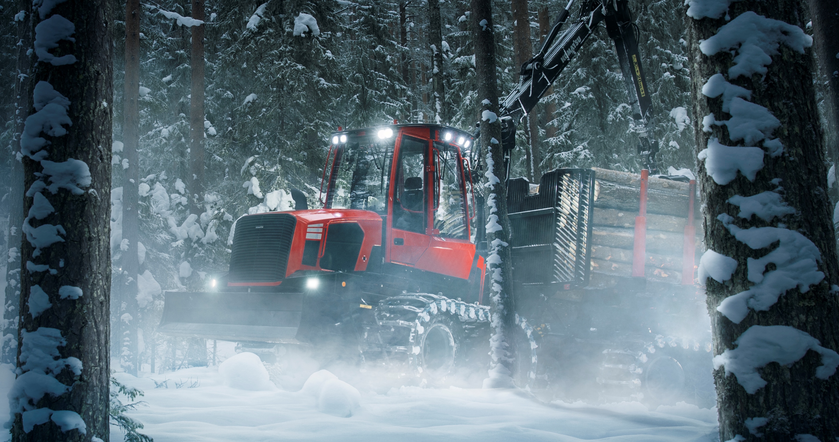 Sistema de iluminação de forwarder Komatsu